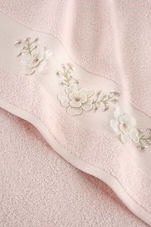 Mine Embroidered 2-Piece Towel Set Powder 30x50 50x80 8682495713935 - Arliva Home