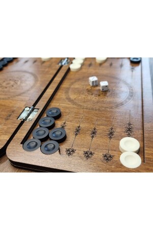 Mini Backgammon Travel Backgammon Pocket Backgammon 24x24 Special S Leather Case MINI TAVLKA 77 - Pershang