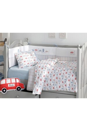 Mini Cars Pamuklu Bebek Nevresim Takımı 100x150 Cm Mavi - English Home