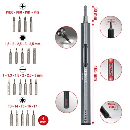 Mini cordless screwdriver KS TOOLS - KsTools