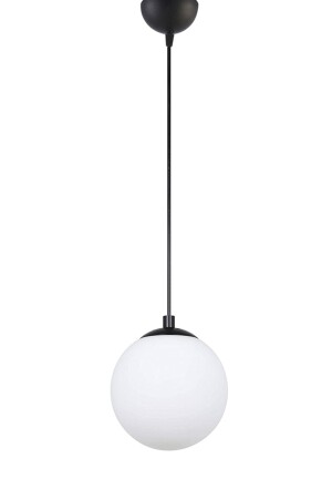 Mini Decorative Modern Design Black Color White Glass Pendant Lamp Hall - Kitchen Single Chandelier TYC00395995765 - Fer Avize