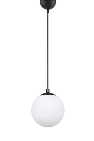 Mini Document Living Room - Kitchen - Bedroom Black Color White Glass Pendant Lamp Single Chandelier TYC00396000752 - Modavize