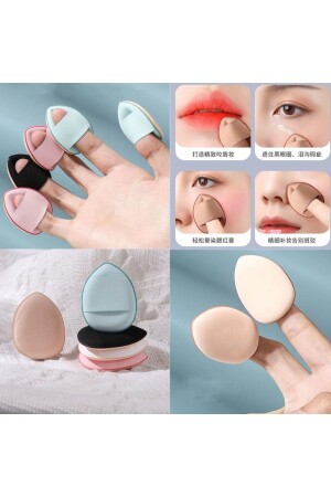Mini Kozmetik Puf Parmak Yüz Makyaj Sünger Kuru Islak Bez Süngeri Göz Altı Kapatıcı Concealer - True Fresh