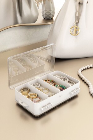 Mini Multi-Purpose Double Compartment Jewelry and Accessory Box Organizer - Pufwin Home