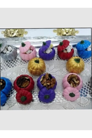 Mini Pumpkin Design Turkish Delight Bowl Set of 6 - Ftbutik