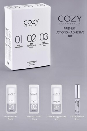 Mini-Set mit Augenbrauen- und Wimpernlifting-Lotion und Wimpernlifting-Kleber - Cozy Cosmetics