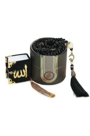 Mini Silindir Kutulu Mevlit Hediye Seti Siyah (mini Kuranı Kerim-inci Tesbih 99) - Sin@Rasta