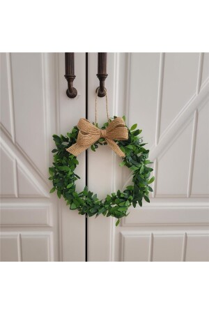 Mini Size Decorative Green Wreath Kitchen-Coffee Corner-Cabinet-Wall-Shelf-Hanging Ornament (15*15 CM) - Rosfloa