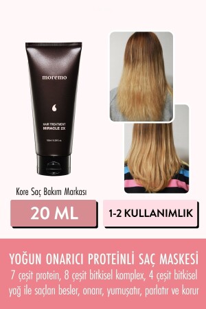 [mini Size] Hair Treatment 2x Miracle (KORENDY) Repairing Hair Mask 20 ml - Moremo