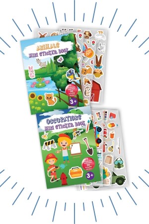 Mini Sticker Book (Set of 2) Animals and Occupations Sticker Book Animals and Professions BON87578740 - Bonkido