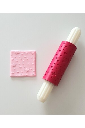 Mini-Strukturroller – Sterne mit Griff, Spielteig-Nudelholz, gemustertes Nudelholz, gemustertes Nudelholz 6559 - Minitolia3D