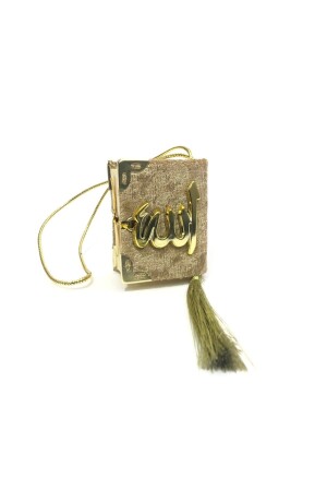 Mini Velvet Covered Quran Gold (1 Piece) - Sina Hediyelik