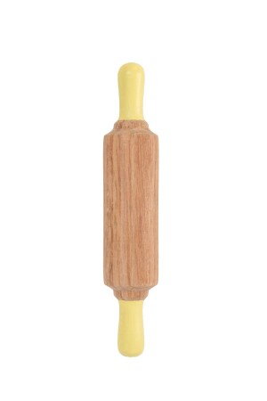 Mini Wooden Roller-yellow - Childgen Play Dough