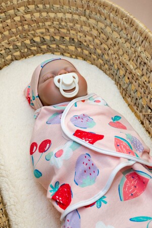 MINIAL BABY combed cotton velcro swaddle beret with gift - Minial