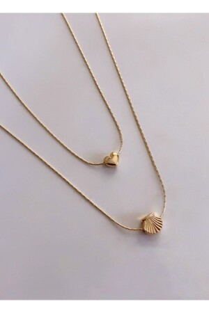 Minimal Heart And Oyster Necklace Set - Asia By Leuvoié