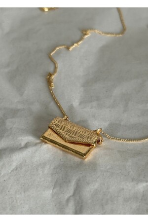 Minimal Openable Letter Necklace 40 Cm - Kiligistanbul
