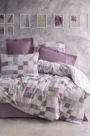Minimal Single Duvet Cover Set Maro Dusty Rose 8680108068236 - Cotton Box
