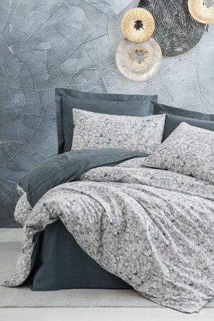 Minimal Single Duvet Cover Set Molly Anthracite 8680108063149 - Cotton Box
