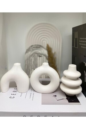 Minimal Vase Set of 3 Bohemian Figurine Miniature - Linecraft