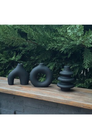 Minimal Vase Set of 3 Bohemian Trinket Miniature - Alse Tasarım