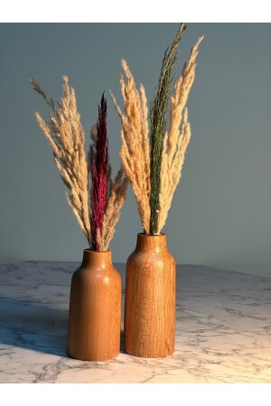 Minimalistische dekorative Blumentopf-Tischvase aus Holz. - H&L Concept