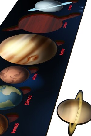 Miniq Toys Wooden Solar System Planets Educational Puzzle - Miniq Toys