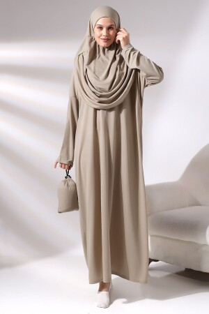Mink One Piece Prayer Dress with Bag - İhvan