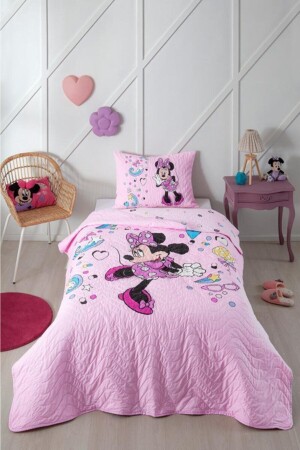 Minnie Mouse Icon Kapitone Nevresim Takımı Tek Kişilik 8697353525865 - Özdilek