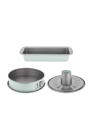 Mint Colored 3 Piece Springform Cake Mold Set KATE 7000MNMUSET - Tantitoni