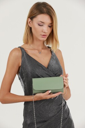 Mint Green Evening Dress Bag mintgreen flat cover - efnanstore