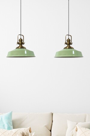 Mint Green Noble Double Chandelier Antique Headboard Retro Pendant Lamp Kitchen Living Room Cafe Chandeliers BMM7152 - Bamyum