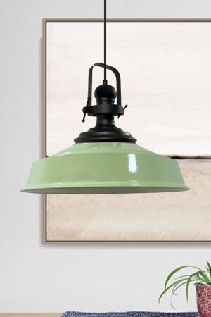 Mint Green Noble Single Chandelier Black Headboard Retro Pendant Lamp Restaurant Cafe Living Room Chandeliers BMM2013SB - Bamyum