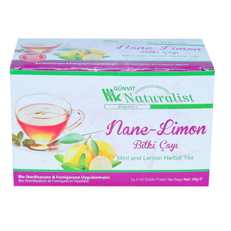 Minz-Zitronen-Kräutertee 20 gefilterte Beutel - 3