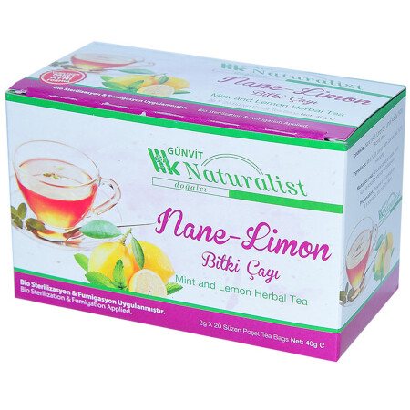 Minz-Zitronen-Kräutertee 20 gefilterte Beutel - 8