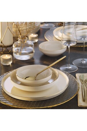 Mira 24 Piece Gold Porcelain Dinner Set 71230 - OLİKA
