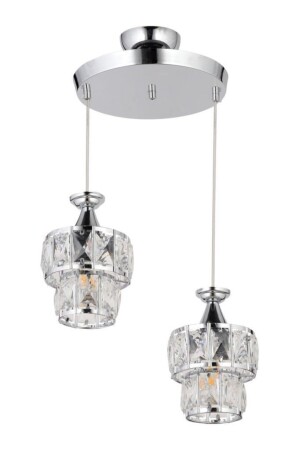 Miraç 2-Piece Silver Chandelier 160504000379 - İstanbul Avize