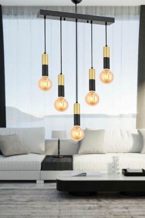 Miranda 5 Row Antique Pendant Lamp Modern Young Room Kitchen Living Room Pendant Lamp Chandelier 7000-2075-5SRL - Apliqa