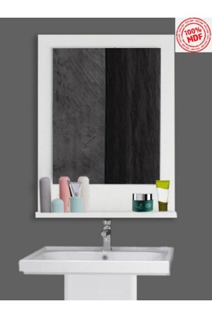 Mirrored Shelf Above Sink Cabinet Bathroom Cabinet with Shelf Bathroom Mirror Multi-Purpose Shelf Kadikk - Ka-libra