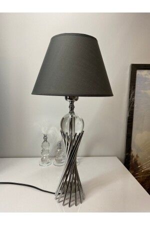 Misbah Twist Lampshade Table Lamp with Crystal Glass Chrome Plated (silver Color) - Lampshade - Asellus