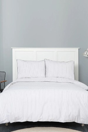 Misha Black 100% Cotton Double Yarn Dyed Duvet Cover Set 200. 20. 01. 0558 - Karaca Home