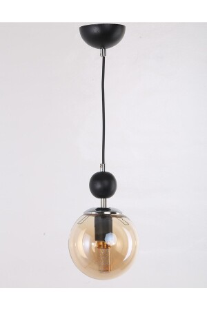 Misket Black Chrome Plated Honey Glass Chandelier 20220230004 - MŞ Aydınlatma