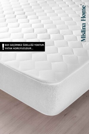 Mislina Quilted Eco Double Bed Protector Fitted 160x200 - Mislina Home