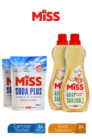 Miss Arap Sabunu 1 L X 2 Adet Soda Plus 500 gr X 2 Adet - Miss
