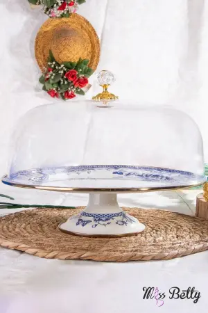 Miss Betty Blue Life Emaye 30 Cm Fanuslu Sunumluk - Miss Betty