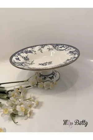 Miss Betty Blue Life Emaye Ayaklı Meyvelik 30 Cm - Miss Betty