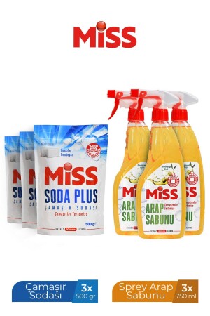 Miss SODA PLUS 500GRX3 - SPREY ARAP SABUNU 750MLX3 - Miss