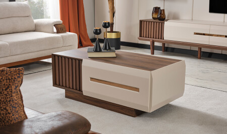 Mission Coffee Table with Drawers - Cadde Yıldız
