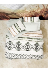 Mist Çift Kişilik Nevresim Takımı Gravel Yeşil 8680108055502 - Cotton Box