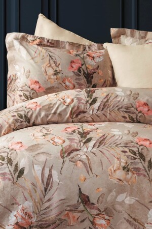 Mistral 300 Tc (120 Thread) Digital Cotton Satin Family Set Duvet Cover Set ISS-MAM-621753 - İssimo Home