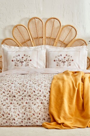 Mita Claret Red Double Duvet Cover Cotton Blanket Set 200. 21. 01. 0198 - Karaca Home